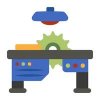 Editable design icon of circular saw Machine vector