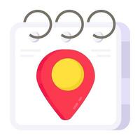 A premium design icon of location schedule vector