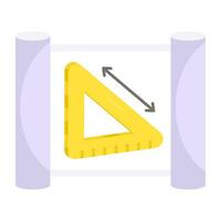 Conceptual flat design icon of file vector