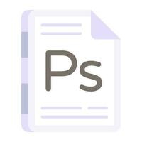 Trendy design icon of ps file vector