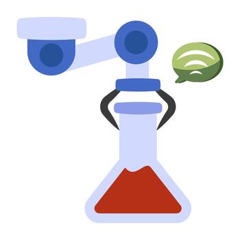 conceptual plano diseño icono robótico laboratorio vector