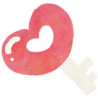 Valentine's Love With The Key In Heart Shape For Valentine's Day png