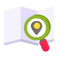 An icon design of search map vector