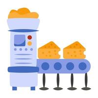 Vector design of cheese production, flat icon