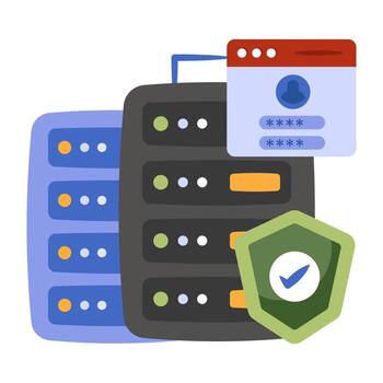 un icono diseño de servidor seguridad vector