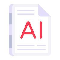 Trendy design icon of ai file vector