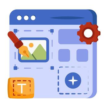 Modern design icon of web design vector