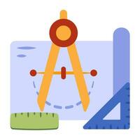 A unique design icon of drafting vector