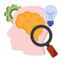 Creative design icon of brain test vector