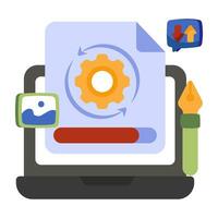 A premium download icon of setting update vector