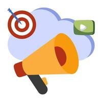 A unique design icon of cloud marketing vector