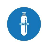 Oxygen cylinder icon vector