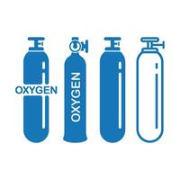 Oxygen cylinder icon vector