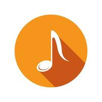 Musical note icon vector