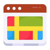 A colored design icon of web layout vector