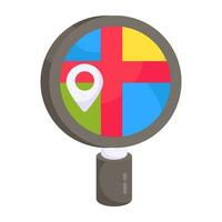 un diseño de icono de mapa de búsqueda vector
