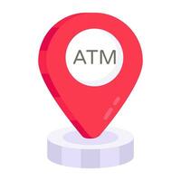 Creative design icon of atm location vector