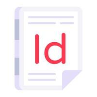 Trendy design icon of id file vector