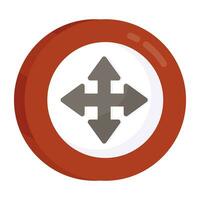 Modern design icon of directional arrows vector