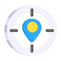 Unique design icon of location target vector