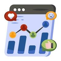 An icon design of web statistics vector