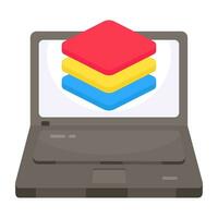 An editable design icon of layers vector