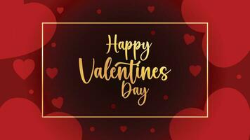 Happy Valentines Day Red Background Design Template vector