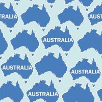 Blue maps of Australia in seamless pattern for Australia Day vector