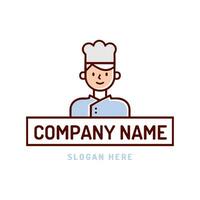 Food Chef restaurant logo design template. Chef logo design. vector