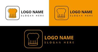 Food Chef restaurant logo design template. Chef logo design. vector