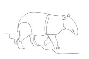 A hippo is walking vector