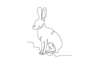 A rabbit is sitting vector