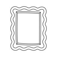 Simple vintage hand drawn doodle frame or border vector