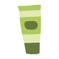 Cream in a tube. Cosmetic product for skin care. Vector flat illustration.