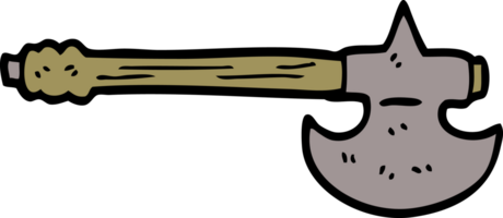 cartoon doodle medieval axe png