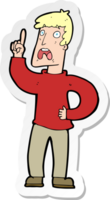 sticker of a cartoon man with complaint png