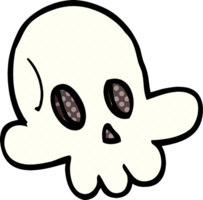 cartoon doodle halloween skull png