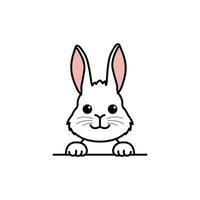 Cute rabbit cartoon, vector illustration