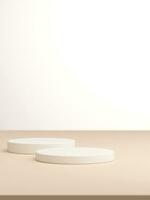 3d display product brown minimal scene with geometric podium platform. cylinder background 3d rendering with podium. stand for cosmetic products. photo