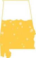 Drinking Craft Beer Brewing Liquor Pattern Vector Illustration Graphic Bubbles Foam Alabama
