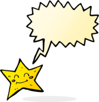 Cartoon-Star-Charakter mit Sprechblase png