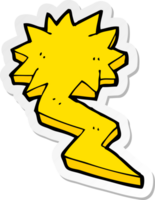 sticker of a cartoon lightning bolt symbol png