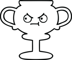 troféu de desenho de linha png