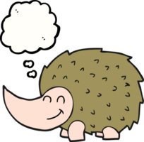 thought bubble cartoon hedgehog png