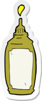 klistermärke av en tecknad senapsflaska png