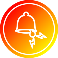 cloche circulaire dans le spectre de gradient chaud png