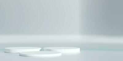 3d display product minimal scene with geometric podium platform. cylinder background 3d rendering with podium. stand for cosmetic products. Stage showcase on pedestal 3d studio photo