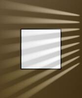 Empty framed canvas for mockups and art illustrations photo