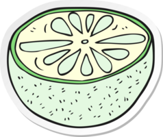 sticker of a cartoon half melon png