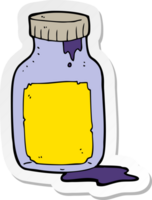 sticker of a cartoon cough medicine png